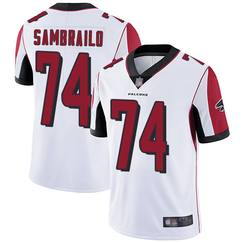 Atlanta Falcons Limited White Men Ty Sambrailo Road Jersey NFL Football #74 Vapor Untouchable->youth nfl jersey->Youth Jersey